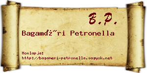 Bagaméri Petronella névjegykártya